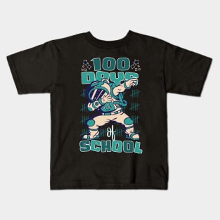 100 Days of school featuring an Astronaut Dabbing #5 Kids T-Shirt